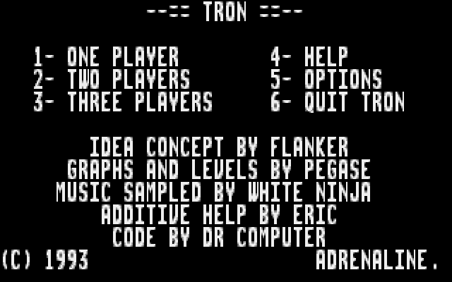 Tron atari screenshot